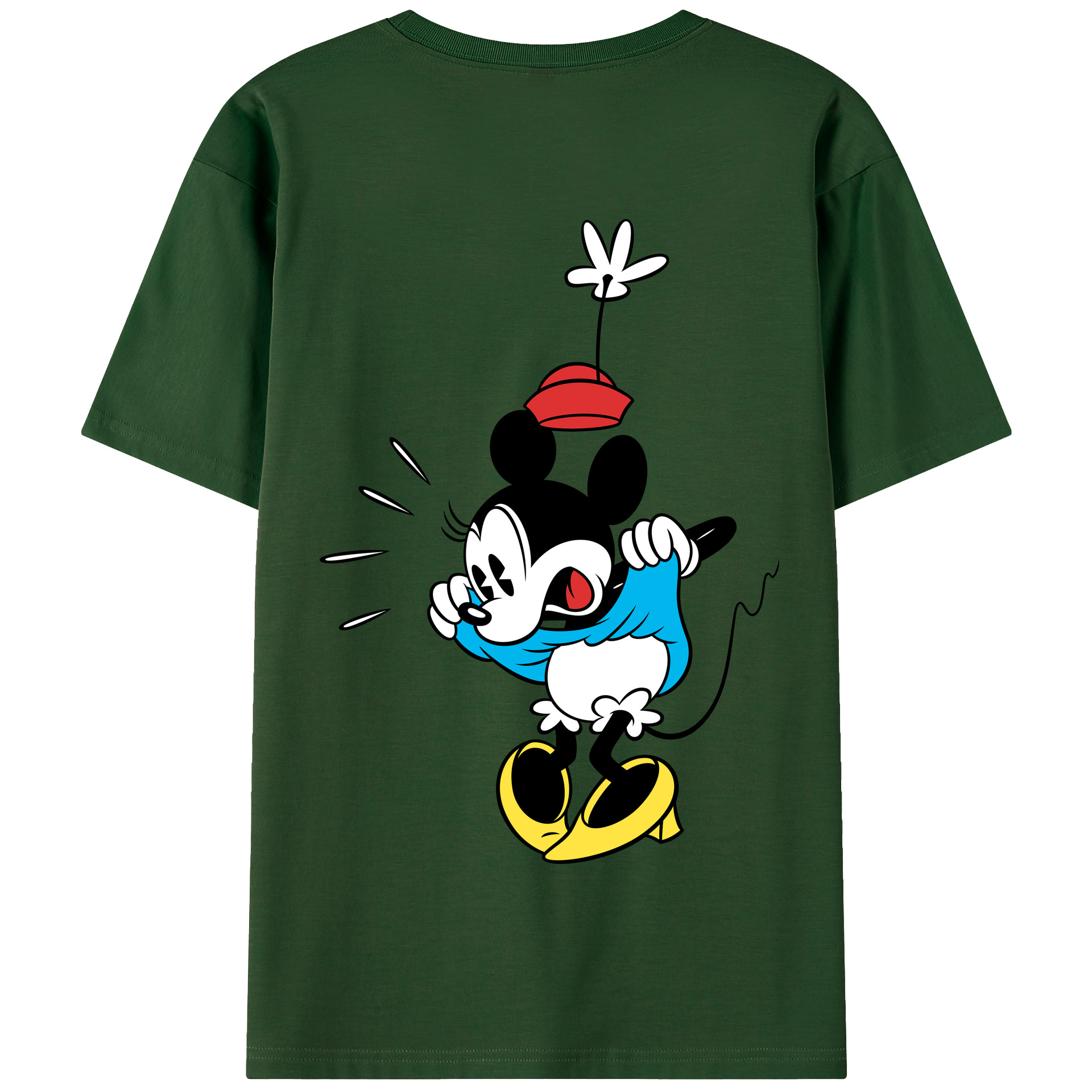 （画像用） ミッキーマウス Mickey Mouse 綿100％半袖Tシャツ（背面プリント）